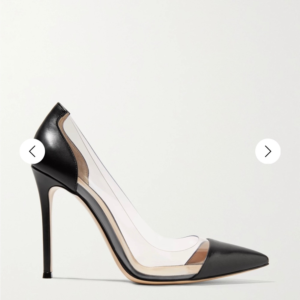 Gianvito Rossi Plexi Leather PVC Pump Size 37